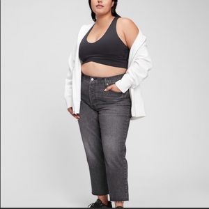 Gap Cheeky Straight High Rise Black Jeans 18/34r